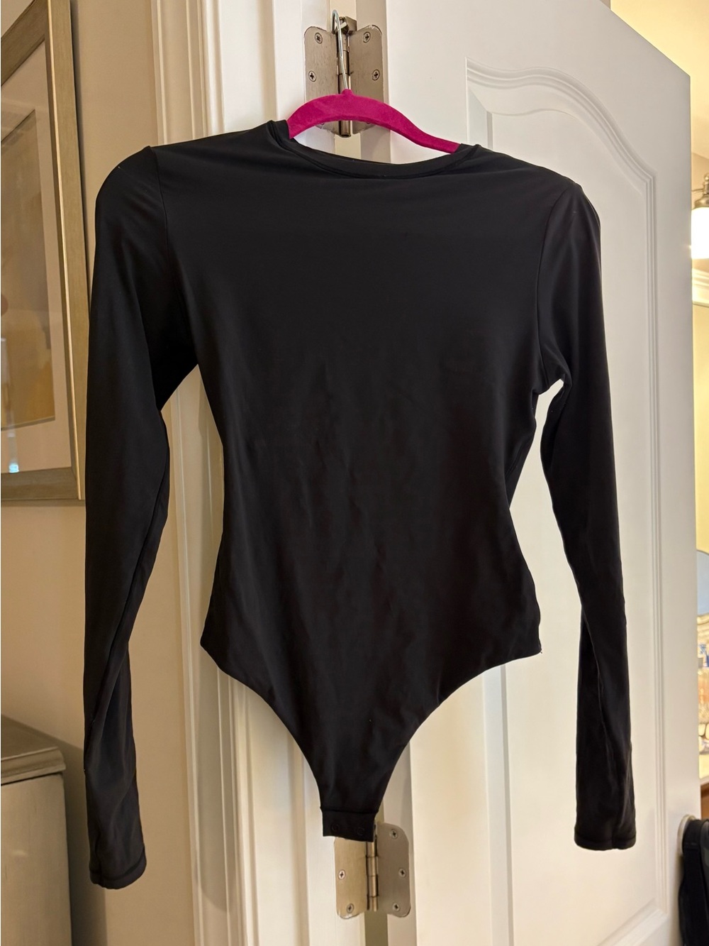 Skims Black Long-Sleeve Bodysuit - Medium EUC